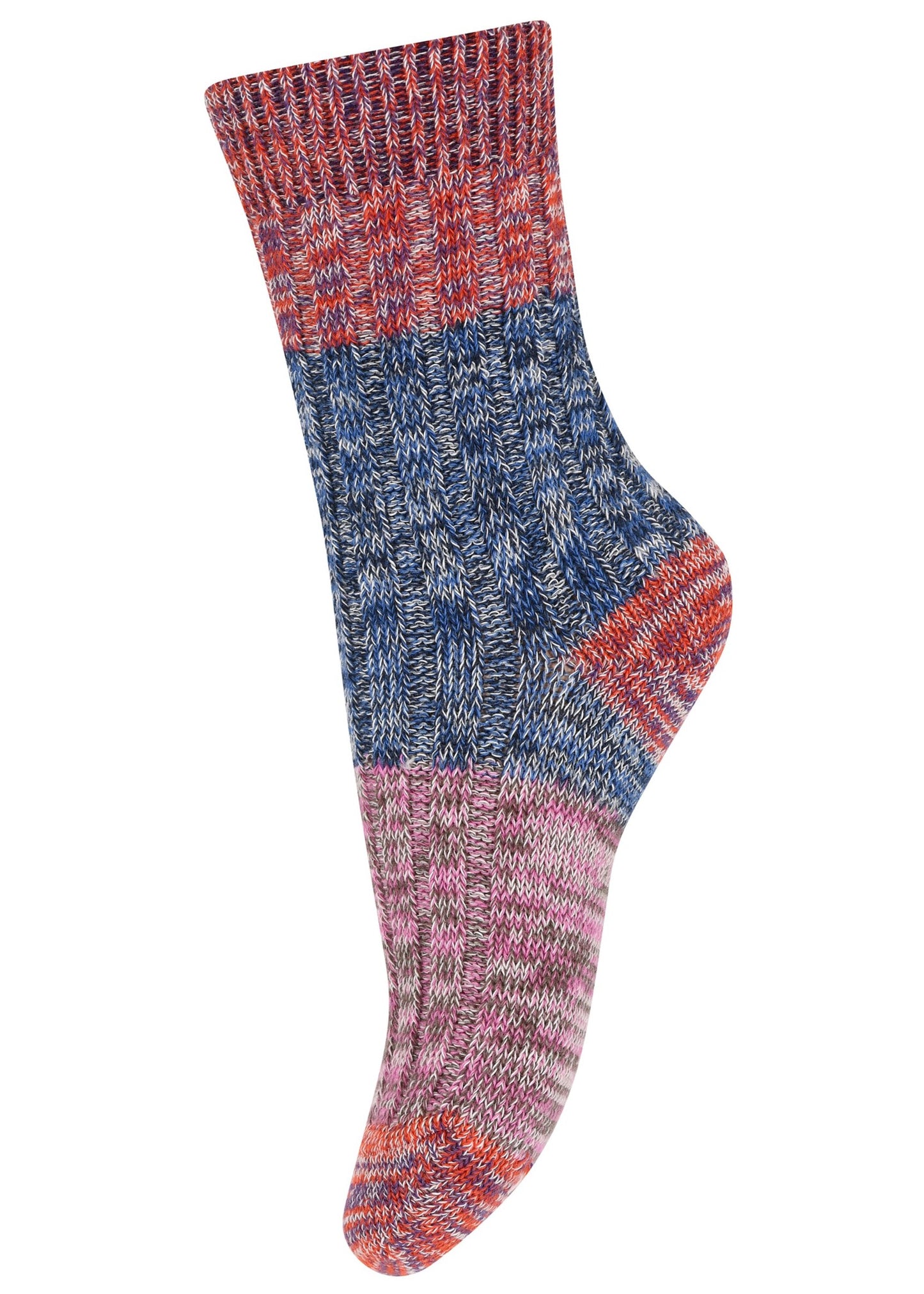 Warm wool socks made from organic cotton yarn