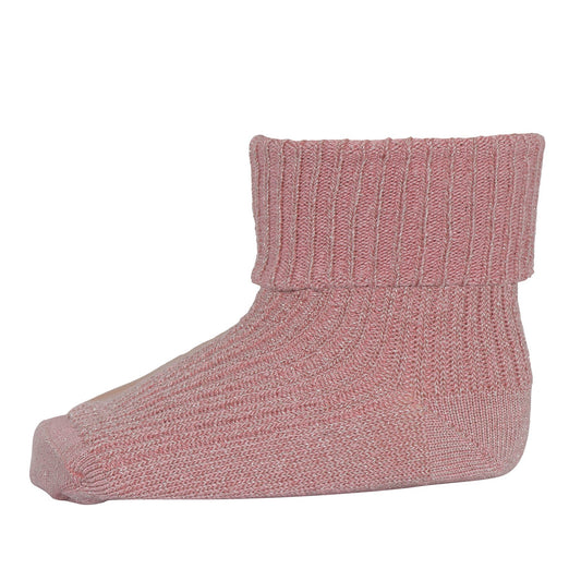 Soft bamboo sock in a pink glitter 